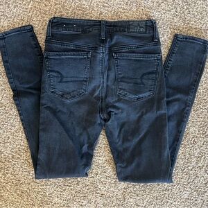 AE High Rise Black Denim Jeans